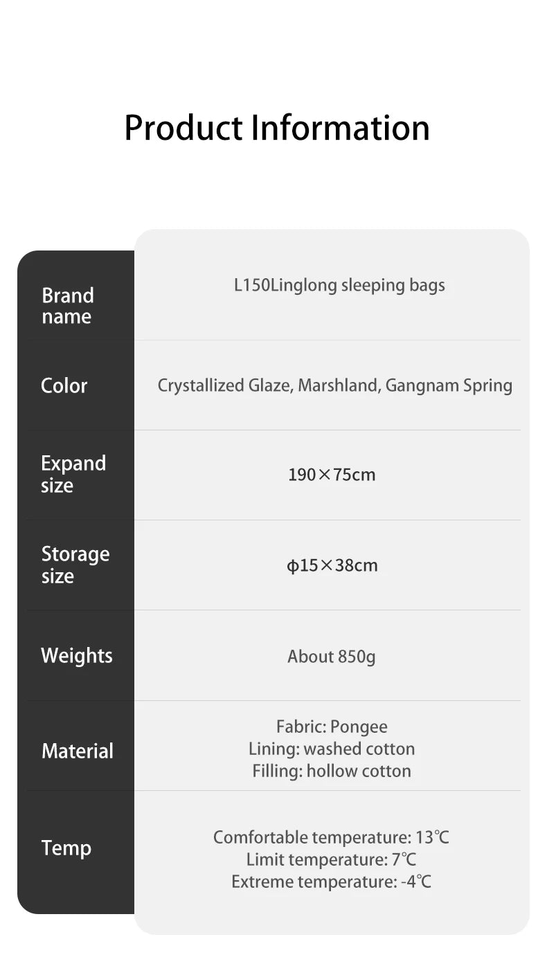 Naturehike L150 Sleeping Bag for Adults 3 Season Ultraligt Outdoor Camping Sleeping Bag Travel Warm Envelope Sleeping Bag