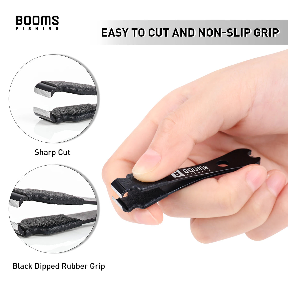 Booms Fishing FC2 Fly Line Nipper with Retractor