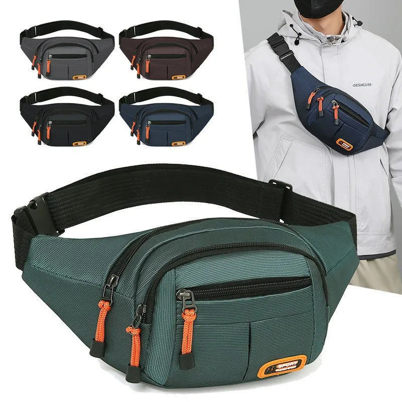Homefish Unisex Waist Bag Multifunctional Large Capacity Splash Resistant Wear Resistant Worksite Outdoor Fanny Pack