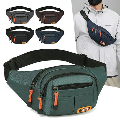 Homefish Unisex Waist Bag Multifunctional Large Capacity Splash Resistant Wear Resistant Worksite Outdoor Fanny Pack