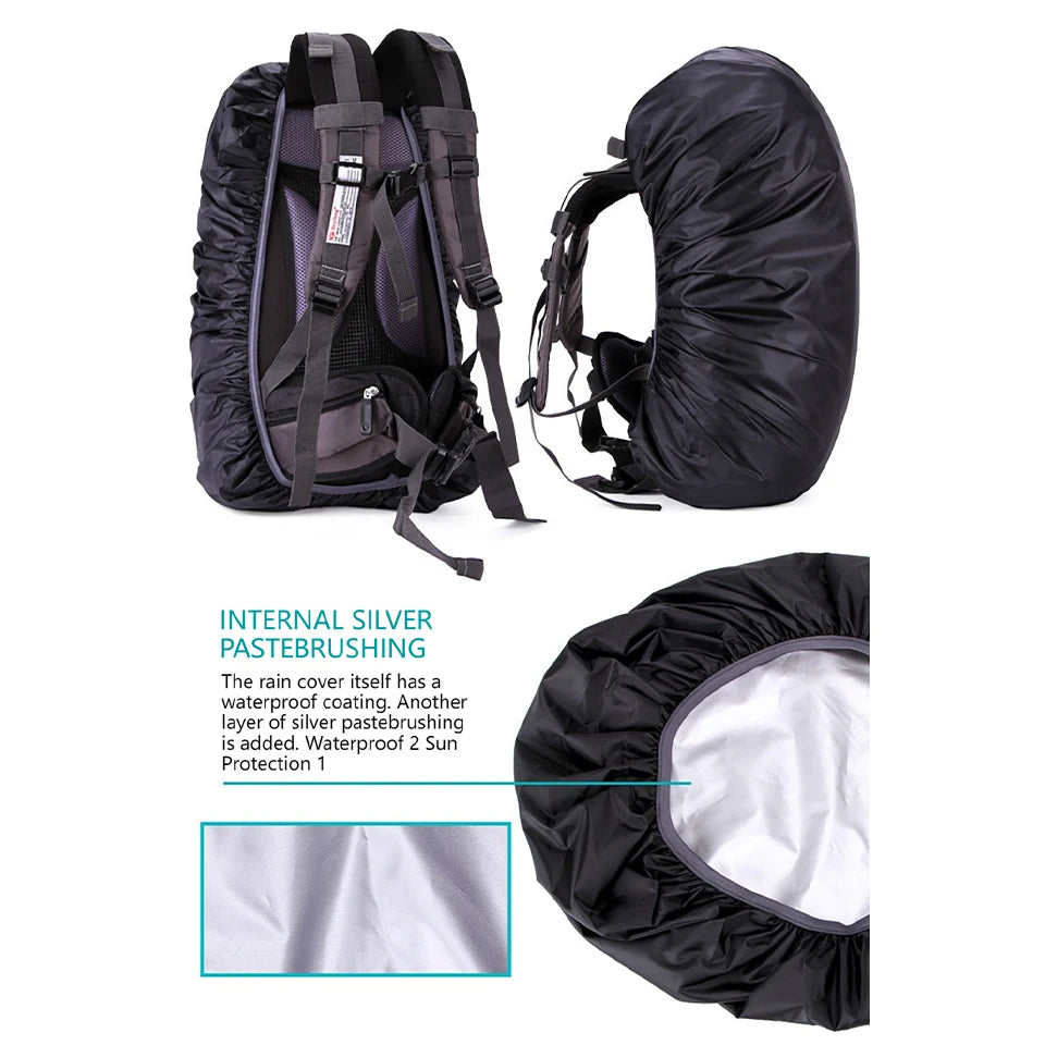 KoKossi 1Pcs 25-80L Backpack Rainproof Cover Outdoor Sports Cycling Hiking Backpack Mountaineering Camping Dust Cover Woman Men