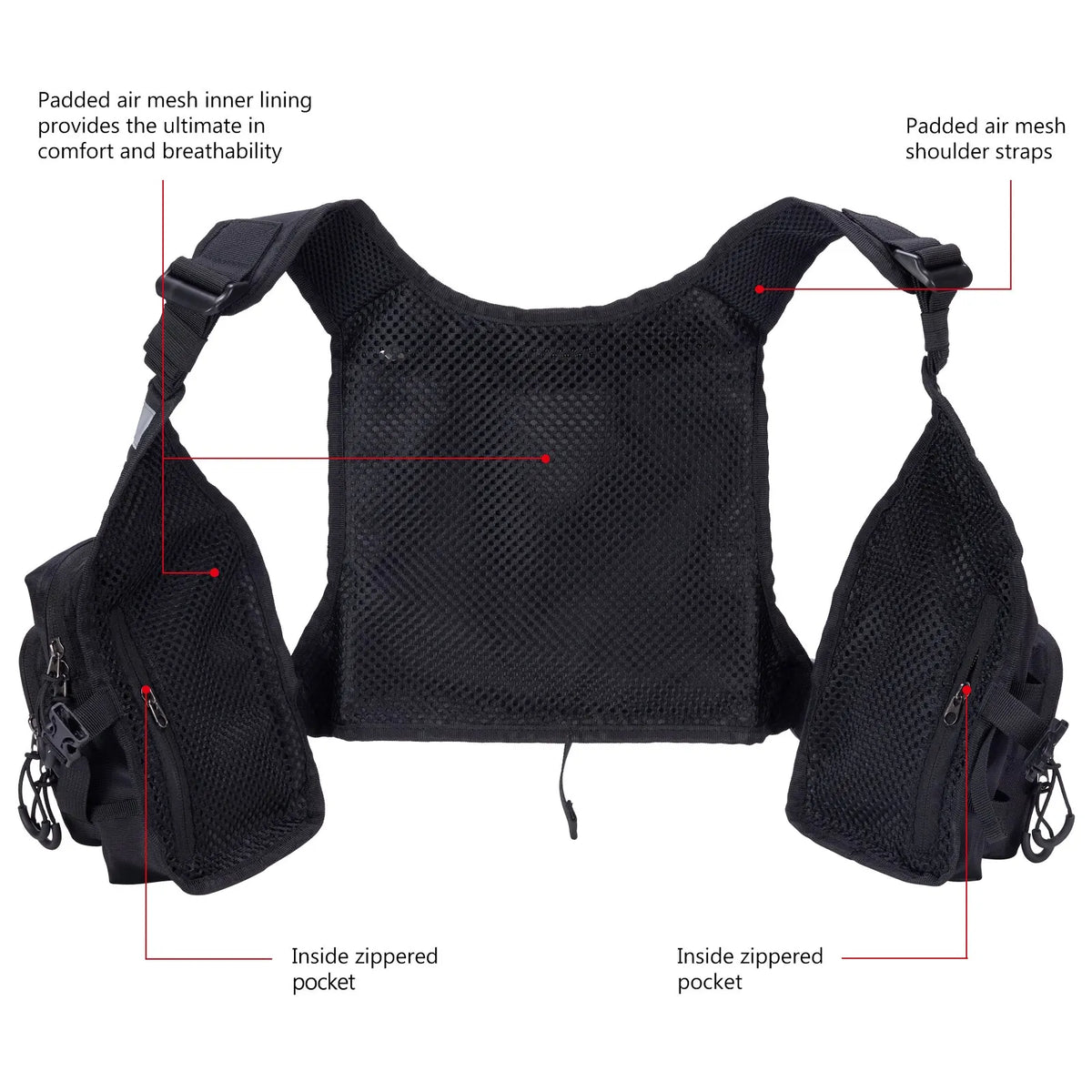 Bassdash FV08 Ultralight Fly Fishing Vest Pack