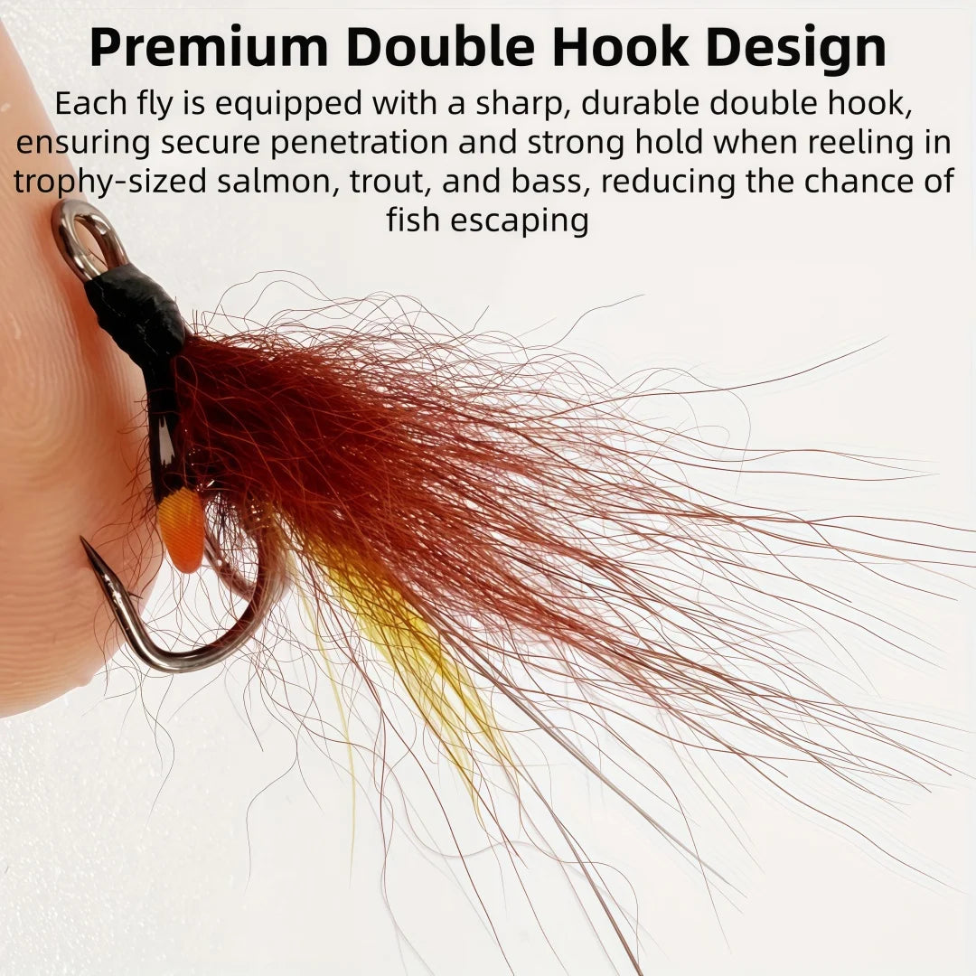 Double Hook Salmon Wet Flies (3 Pack)