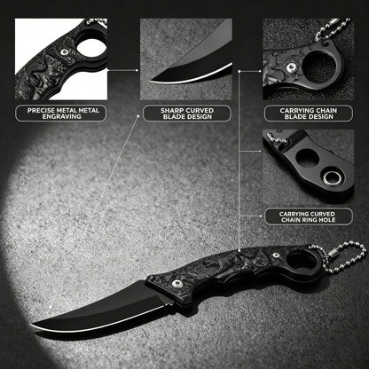 Folding Knife Outdoor Pocket Knife Steel Blade,tiger Motif Handle High Quality EDC Camping Knife Hiking Fishing Outdoor Tool