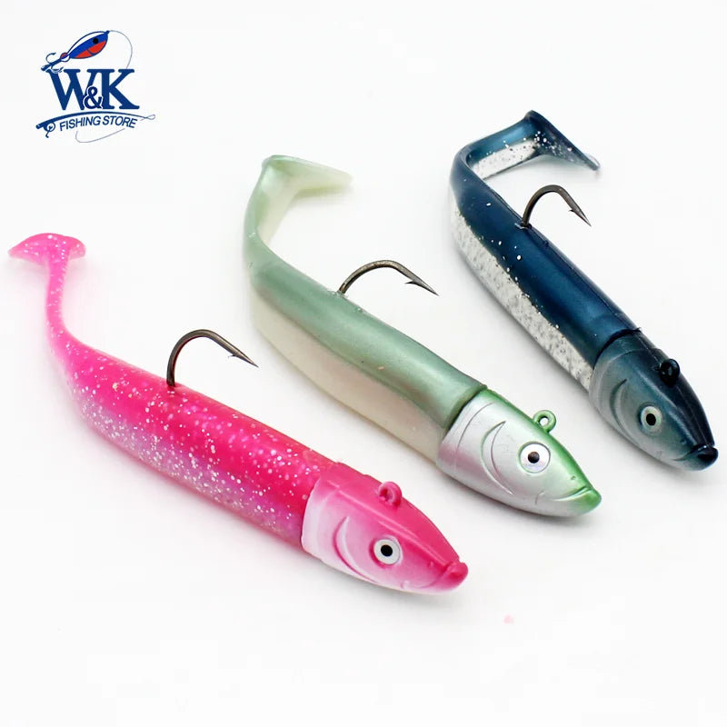 Inshore Paddle Tail Soft Lure and Jig Head Kit
