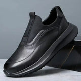 Men’s Platform Slip-On Sneakers – Breathable Vulcanized Running Shoes with Thick Soft Soles