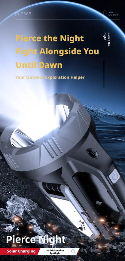 Solar-Powered High-Intensity Emergency Lantern, Multi-Functional  Lamp with Red Warning Light for Home Use  Outdoor Camping