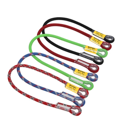 Xinda Rock Climbing Lanyard 10.5mm Static Rope 20KN Protective Eye-to-eye Pre-Sewn Cord Loop Sling Mountaineering Equipment