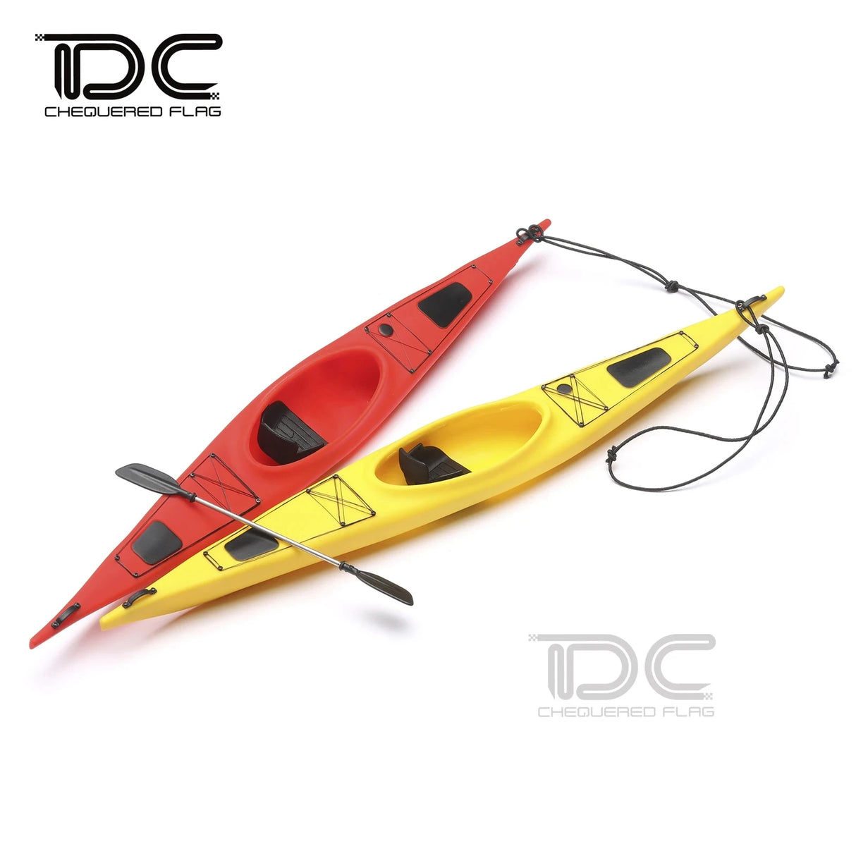RC Kayak Simulation Boat with Paddle – 1/10 Scale for TRX4, Axial SCX10, D90, D110, Defender & G63 Models