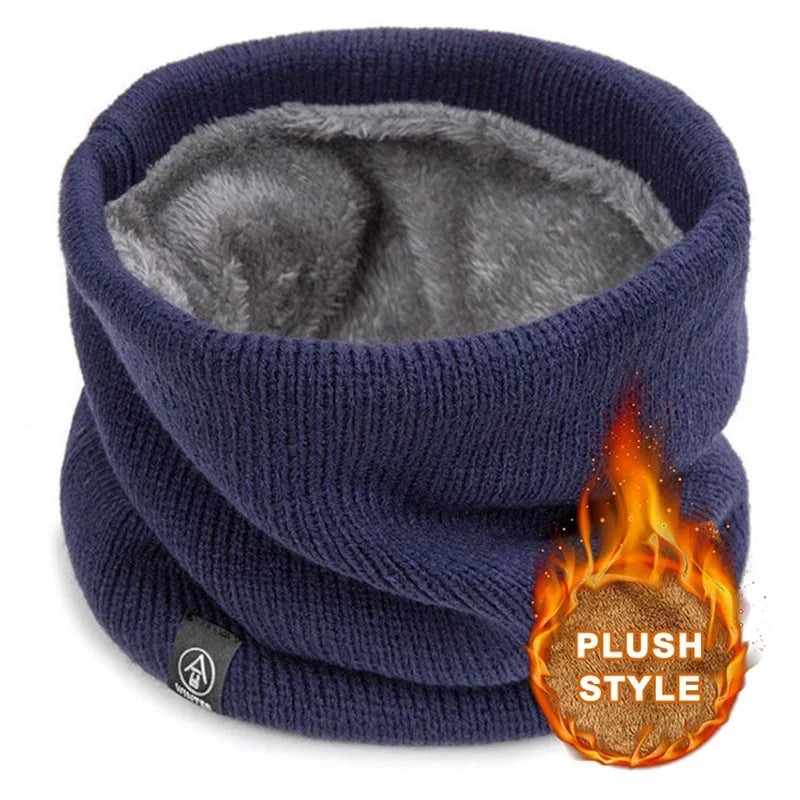 Unisex Thermal Knitted Neck Gaiter Winter Sport Scarf Windproof Face Cover For Skiing Running Cycling Cold Weather Outdoor