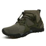 Men’s High-Top Hiking Boots – Breathable Mesh Outdoor Sneakers for Walking, Mountaineering & Travel (Lightweight Comfort, 2025)