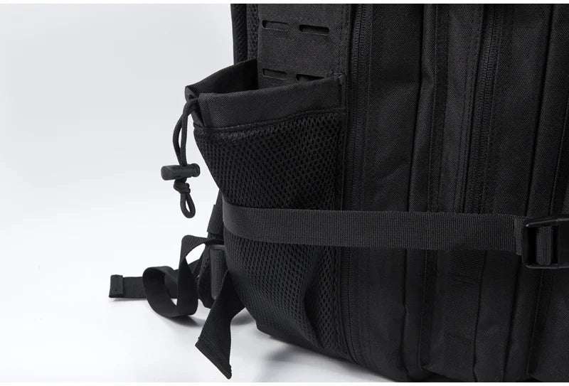 45L Tactical Backpack Survival Bag Hunting MOLLE Backpack GYM For Men EDC Outdoor Hiking Rucksack With Bottle Holder