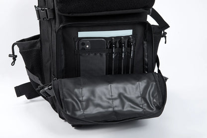 45L Tactical Backpack For Men With MOLLE Webbing System Outdoor Survival Gym Fitness Hiking Camping Backpack Dual Cup Holders Large Capacity Rucksack For Wilderness Trip Travel Daily Work Commute Outdoor Camping Activities Ge