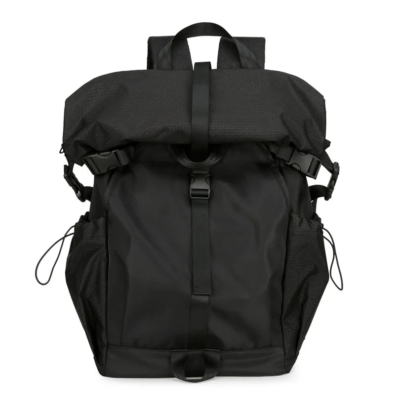 Sports Outdoor Mountaineering Ride Backpack Folding Roll-up Shoulder Bag Men's Functional Travel Male College Student Schoolbag