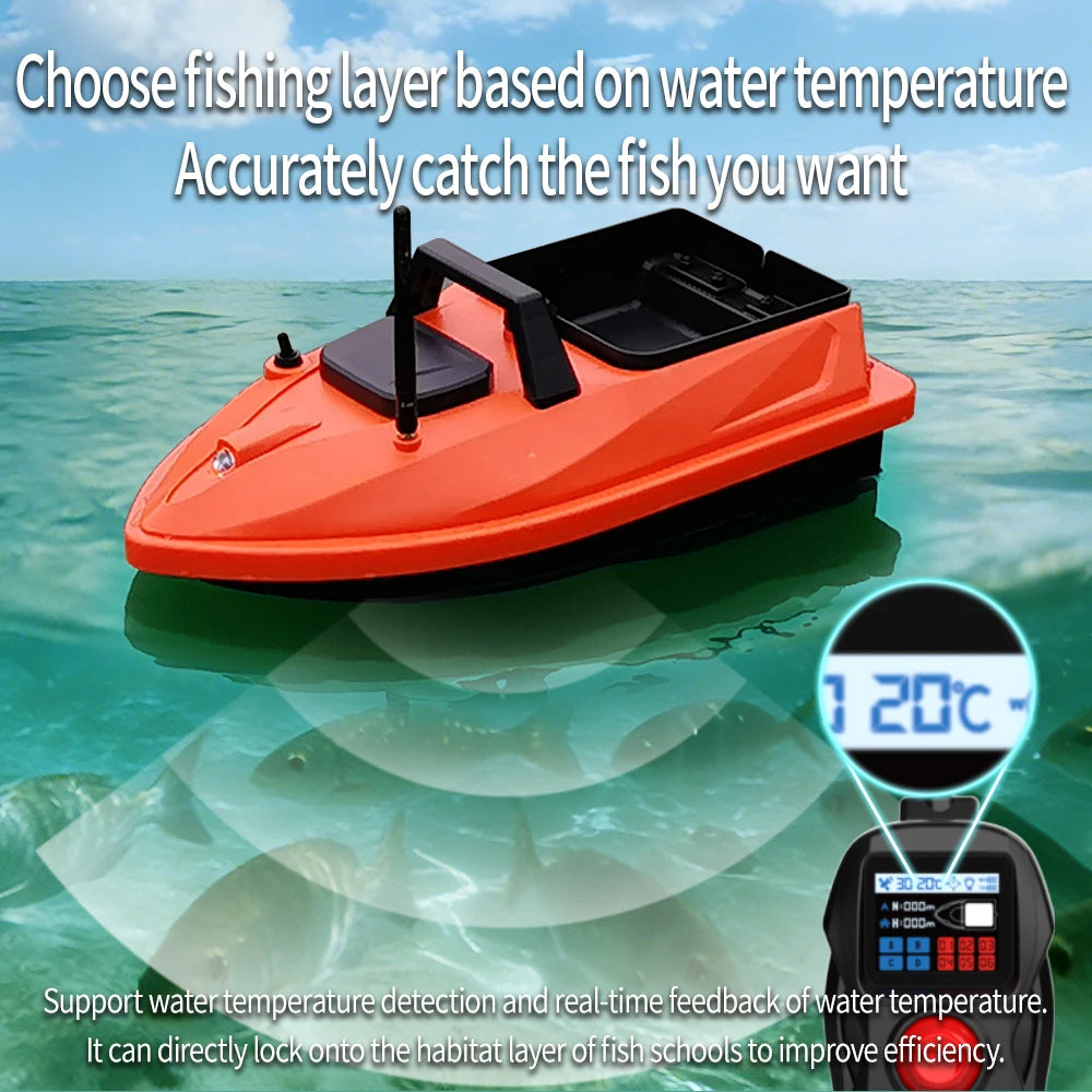 GPS Smart Bait Boat with 24 Saved Fishing Spots & Auto-Return