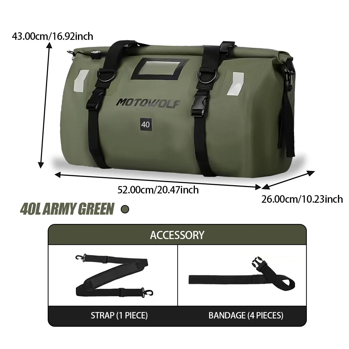 Waterproof 20L/40L/50L/66L/70L/100L Dry Storage Bag for Bicycle Mototcycle Travel, Swimming, Boating, Kayaking, Camping & Beach