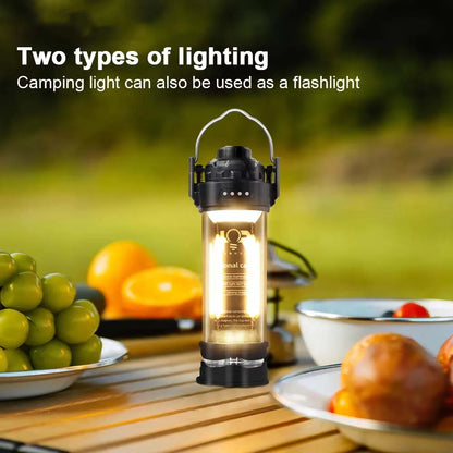 DOTWISE 3000mAH Camping Portable Retro Lantern Camping Lighthouse Tent Light Lantern Decor Waterproof Outdoor Atmosphere lights
