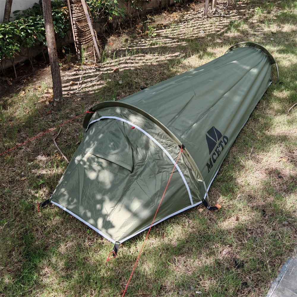 Outdoor 1 Person Ultralight Tent Backpack Portable Waterproof Sleeping Bag Tourism Cycling Camping Tents Car Travel Equipment