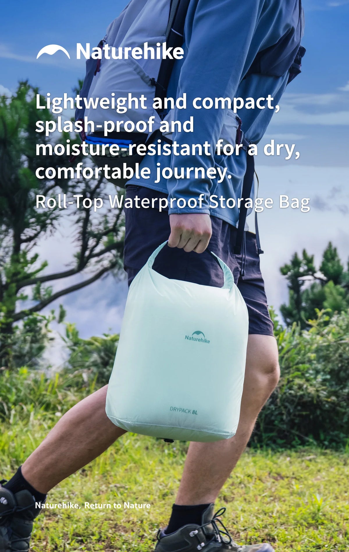 Naturehike Rolled Storage Bag Outdoor Travel Hiking Lightweight Waterproof Vacuum Compression Dispenser Bags Portable Organizer