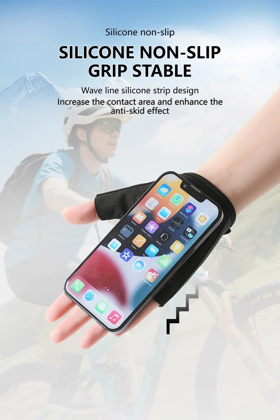 GETINFIT Summer Cycling Half Finger Gloves Lightweight Breathable Non-Slip Durable Shock Absorbing Outdoor Gym Hiking Running