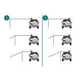440x200cm Car Side Shelter Shade Camping Car Roof Top Tent Awning Waterproof UV Camping Tent Automobile Rooftop Rain Canopy