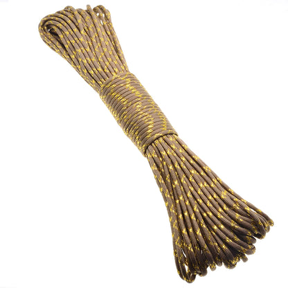 Gold & Silver 550 Paracord – Type III, 100ft, 19 Colors