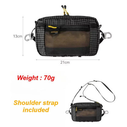 HIKEMAN Dyneema Fiber Waist Pack 1.1L Waterproof UrltraLight Multi Pocket for Cycling Running Hiking Camping Outdoor Sports