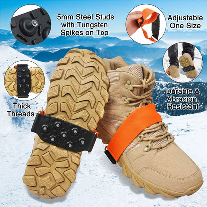 7 Tungsten Steel Studs ice cleats for shoes and boots Crampon for shoes ice and snow cleats Non Slip hiking boots snow shoes