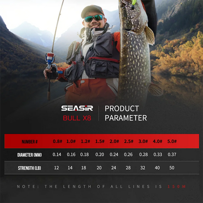 Seasir RedBull 8-Strand PE Braid 150m