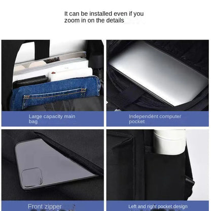 Trendy Men's Minimalist Backpack Versatile Backpack Large Capacity School Student Computer Travel Bag Washable Unisex Backpack