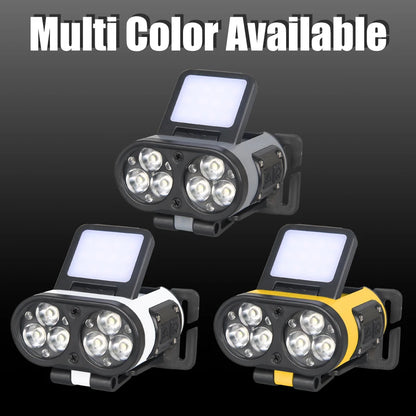 LED Headlamp Smart Sensor Cap Clip Light TPYE-C Rechargeable Flashlight  With Power Display Riding Fishing Camping Outdoor Torch