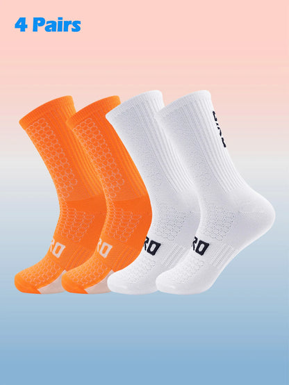 4 Packs Sports Cycling Socks Colorful Anti Smell Ankle Running Athletic Socks, Suitable for Cycling, Running, Hiking Sport, Gym,