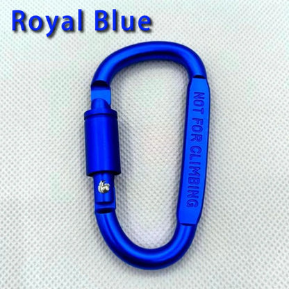 Outdoor Aluminium Alloy Sports Keychain High Quality Multi Colors with Lock D-shape Carabiner Camping Hiking Hook Outdoor Tool