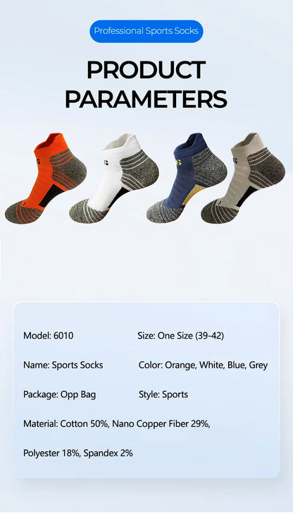 Nano Copper Fiber Deodorant Antibacterial Men Socks Running Climbing Summer 2025 MTB Cycling Bicycle Basketball Sports Sock