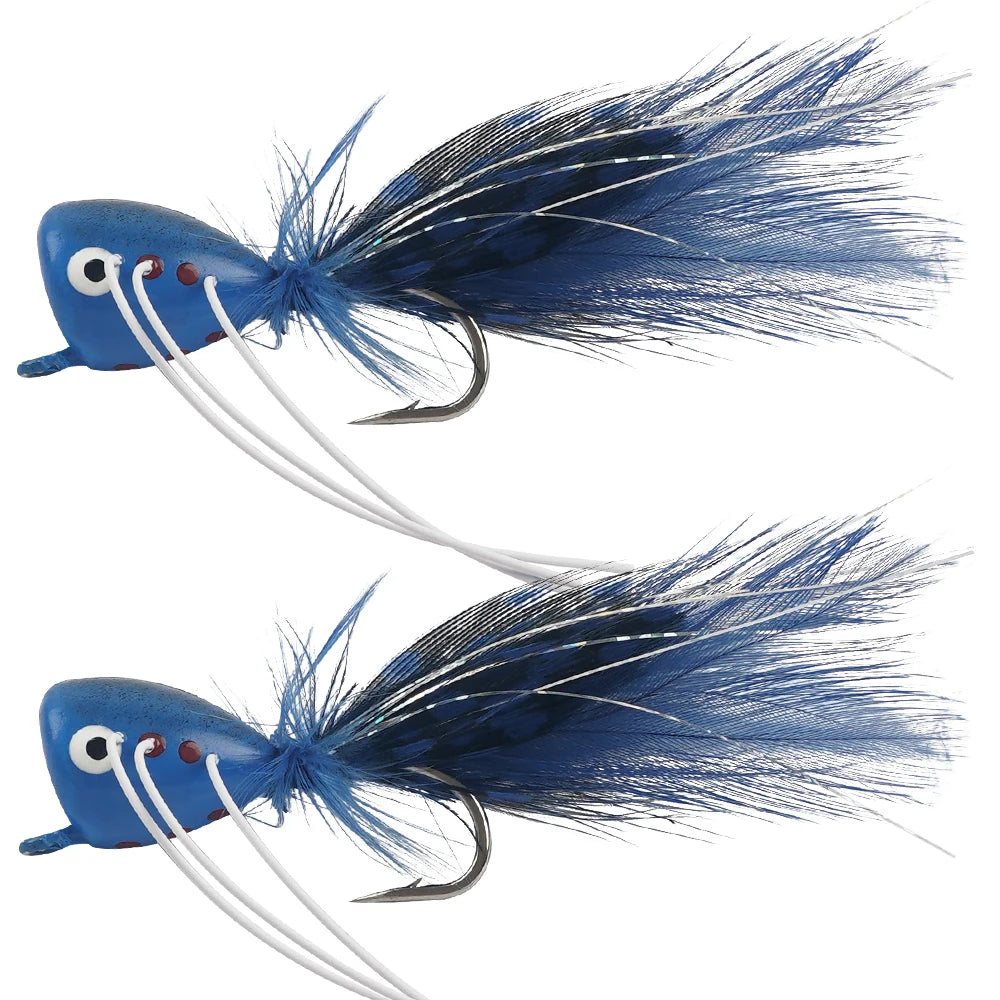 Bass Popper Bug Flies (2 Pack)