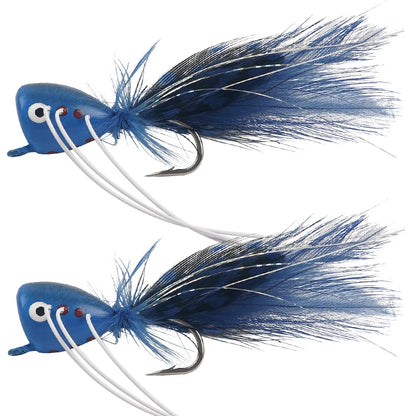 Bass Popper Bug Flies (2 Pack)