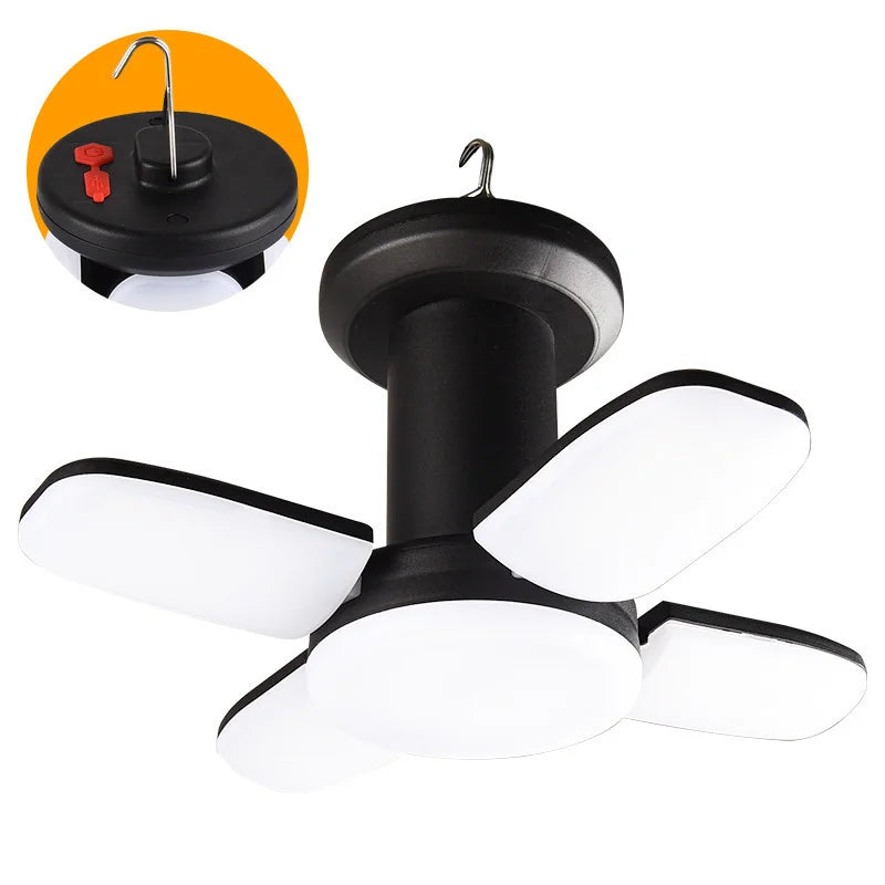 Outdoor LED Leaf Camping Lamp, USB Rechargeable Hanging Emergency Light for Camping, Fishing & Travel