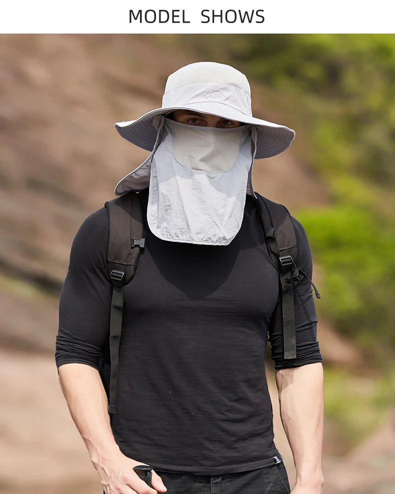 Breathable Fishing Sun Hat with Face Cover