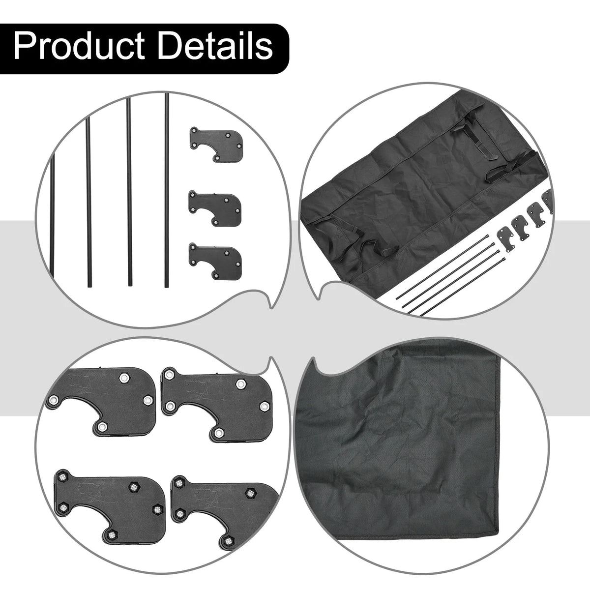 Removable Awning Canopy For Wagon Attachment Sun Shade Cover For Trolley Cart Tube PE Cloth Sun Shelters