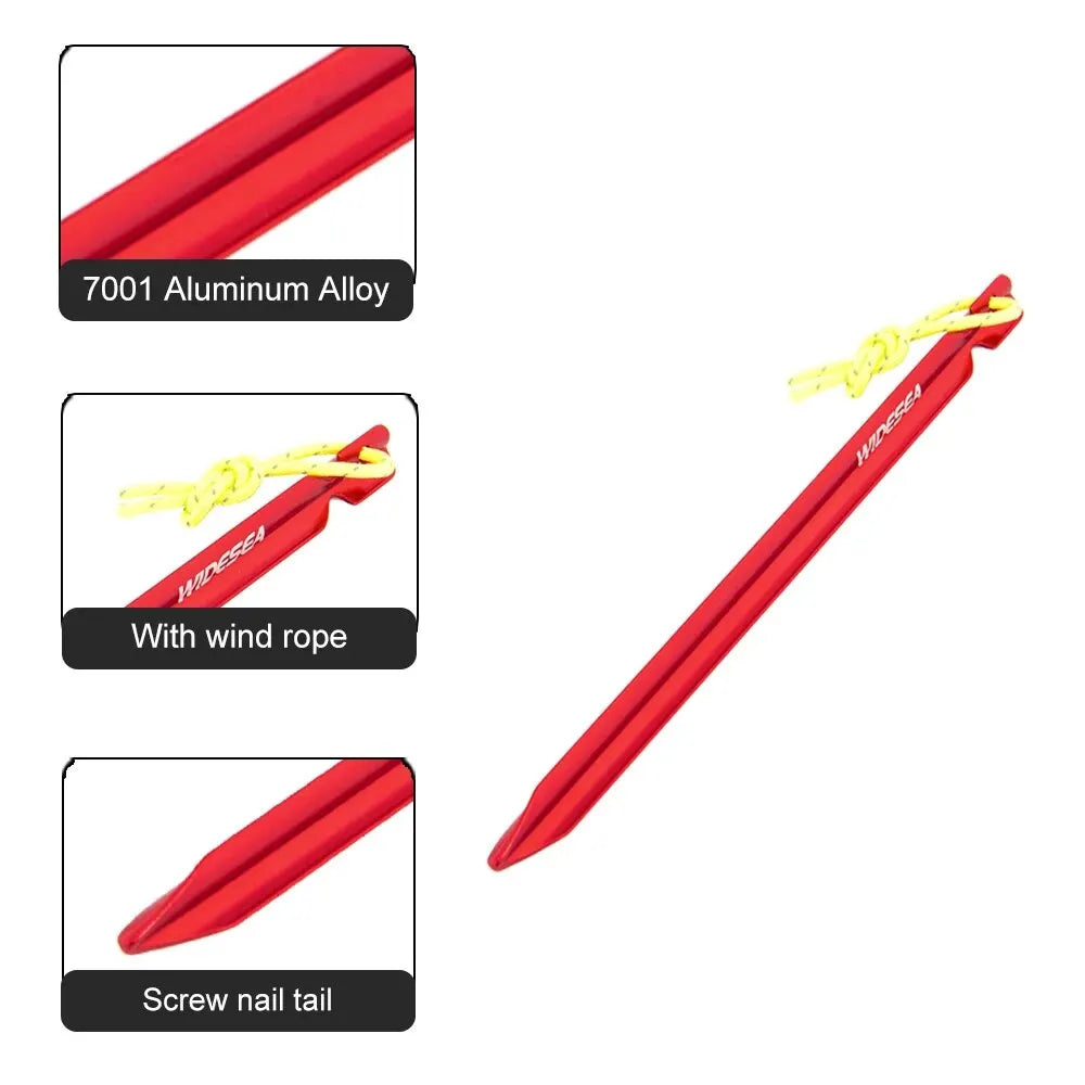 Widesea Camping 4pc/set Tent Pegs Stakes Nails for Hard Snow Floor Outdoor Accessories Shelter Equipment Supplies Hiking Tourist
