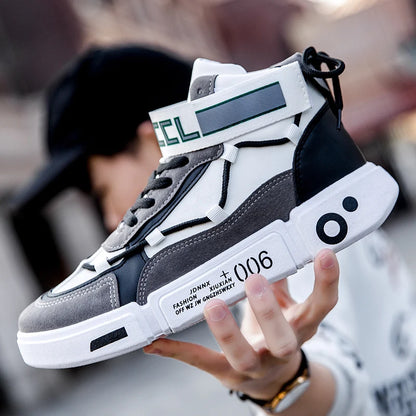 Men’s High Top Sneakers – Breathable Platform Running Shoes, Casual Fashion Lace-Up Trainers for Streetwear & Sports