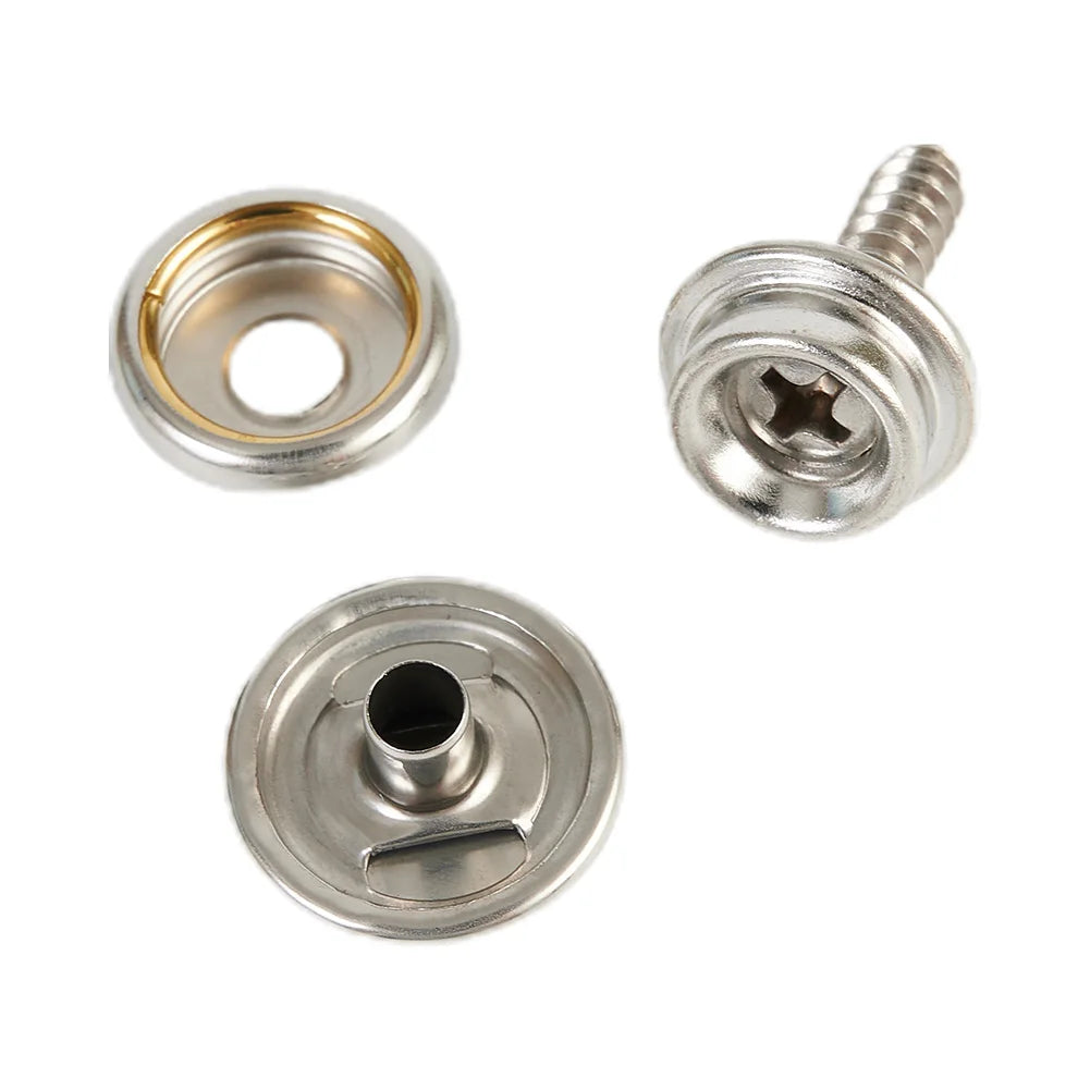 30Pcs Snap Fastener Stainless Canvas Screw Kit Tent Boat Marine Car Canopy Accessories Be Used In Marine Boat Bovers Awnings Etc
