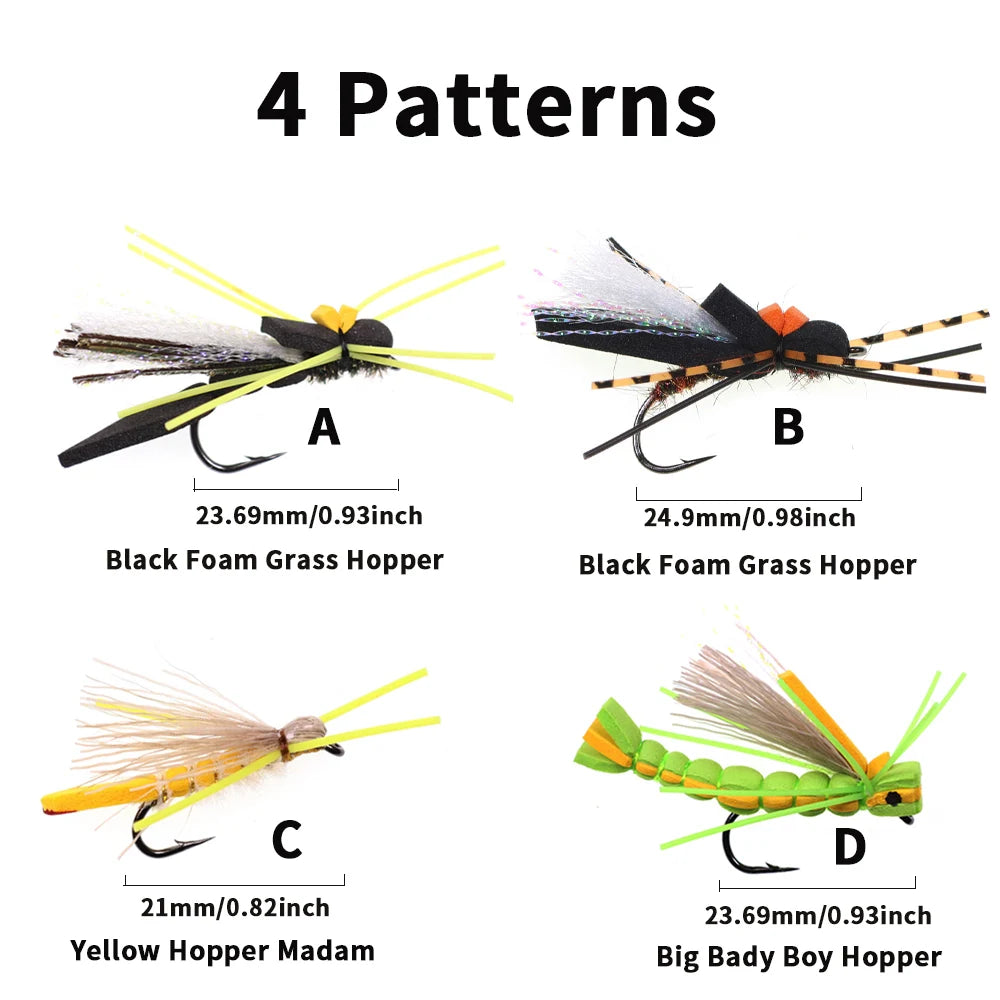 Bimoo Madam Spider Foam Hopper Flies (4 Pack)