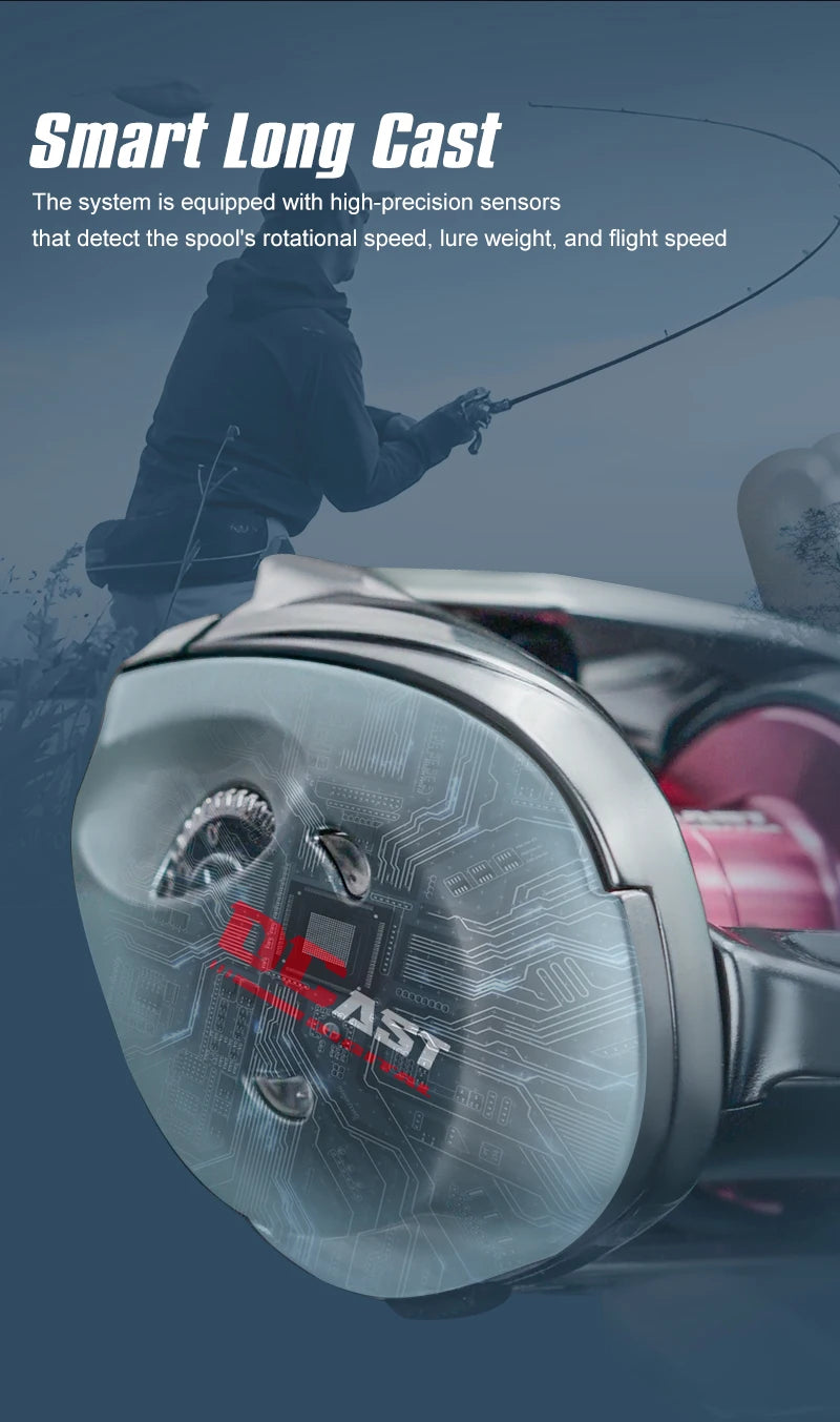 SEASIR DCAST Digital Control Baitcasting Reel with Smart Brake