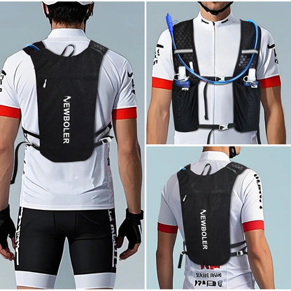 NEWBOLER Breathable Hydration Vest Trail Running Backpacks Lightweight Cycling Run Jogging Marathon Backpack Riding Climbing Bag