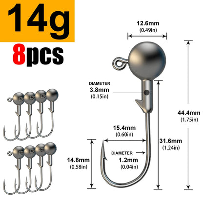 MrLurion Jig Head Hooks (1g-28g)