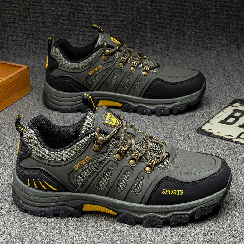 Men’s Hiking Shoes – Waterproof Anti-Slip Outdoor Trekking Sneakers Lightweight Breathable Trail Boots