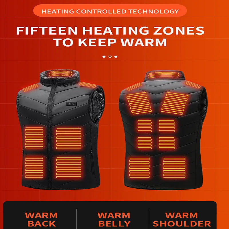 Graphene USB Heated Jacket with 21 Zones
