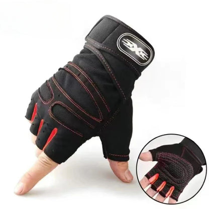 Men's and Women's Outdoor Cycling Hiking Shock Resistant Gloves Fitness Weightlifting Anti Slip Wrist Protection Gloves