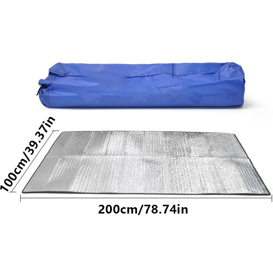 Outdoor Double-sided Moisture-proof Aluminum Foil Foam Pad Waterproof and Insulating Foil Mat Picnic Mat Camping Mat for Beach T